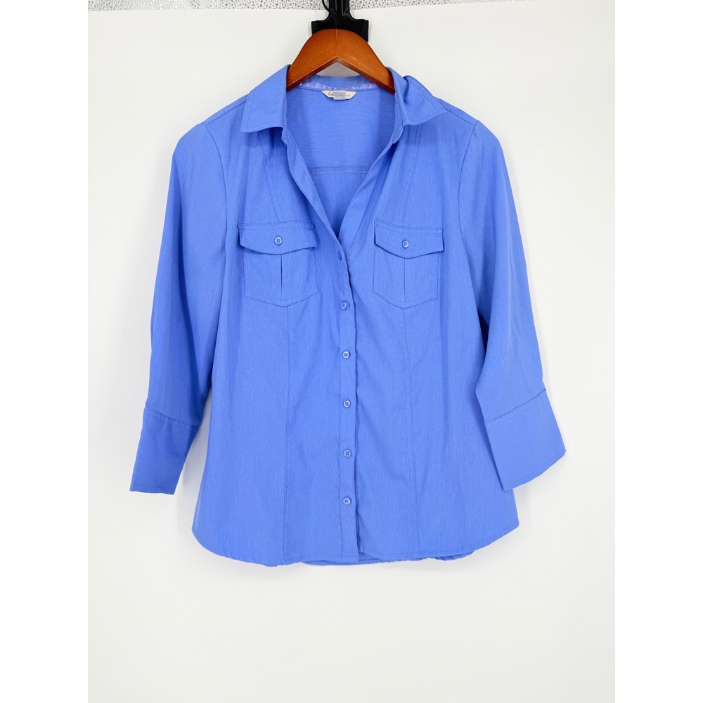 Cato Womens Button Down Shirt Medium Career Casual Business Office Workwear